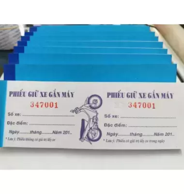 Bộ sưu tập các mẫu vé giử xe
