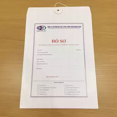 Quy trình in túi đựng hồ sơ tại STC