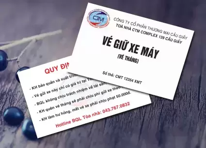 Tự thiết kế vé giữ xe